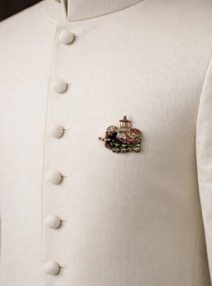 Royal Elephant Multicolor Stone Brooch